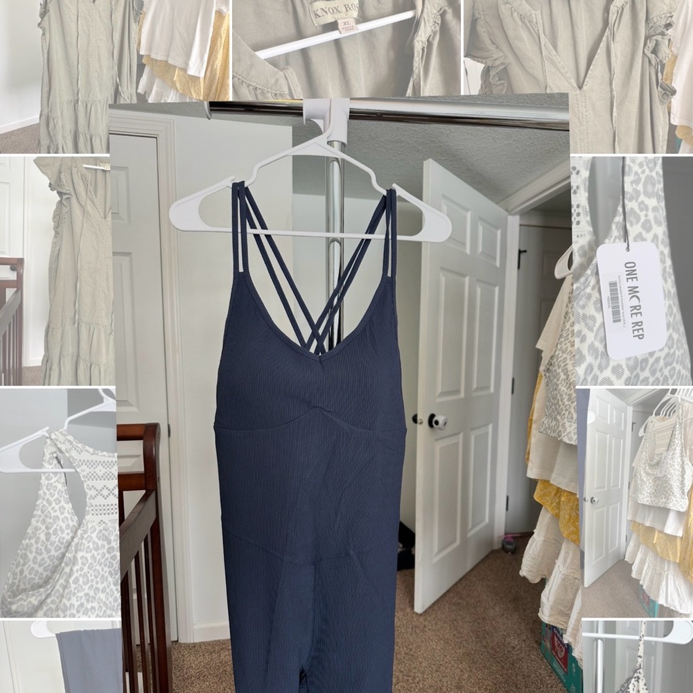 ZYIA Active Navy Strappy Jumpsuit